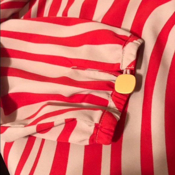 EUC Tahari red and tan print dress size 8. - Picture 4 of 5